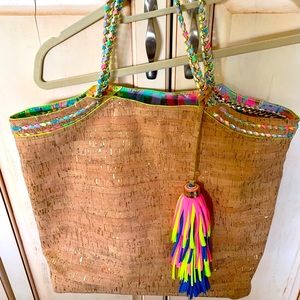 Lilly Pulitzer Reversible Cork Tote Bag